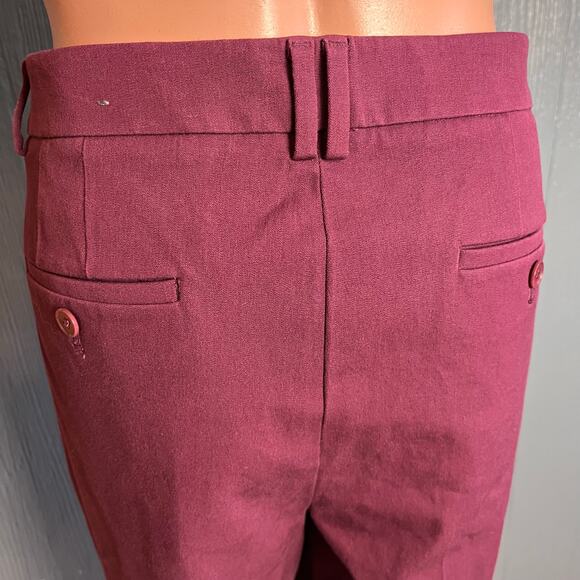Talbots Burgundy High Waisted Straight Leg Dress Pants 14 Career Office Preppy - Picture 5 of 7
